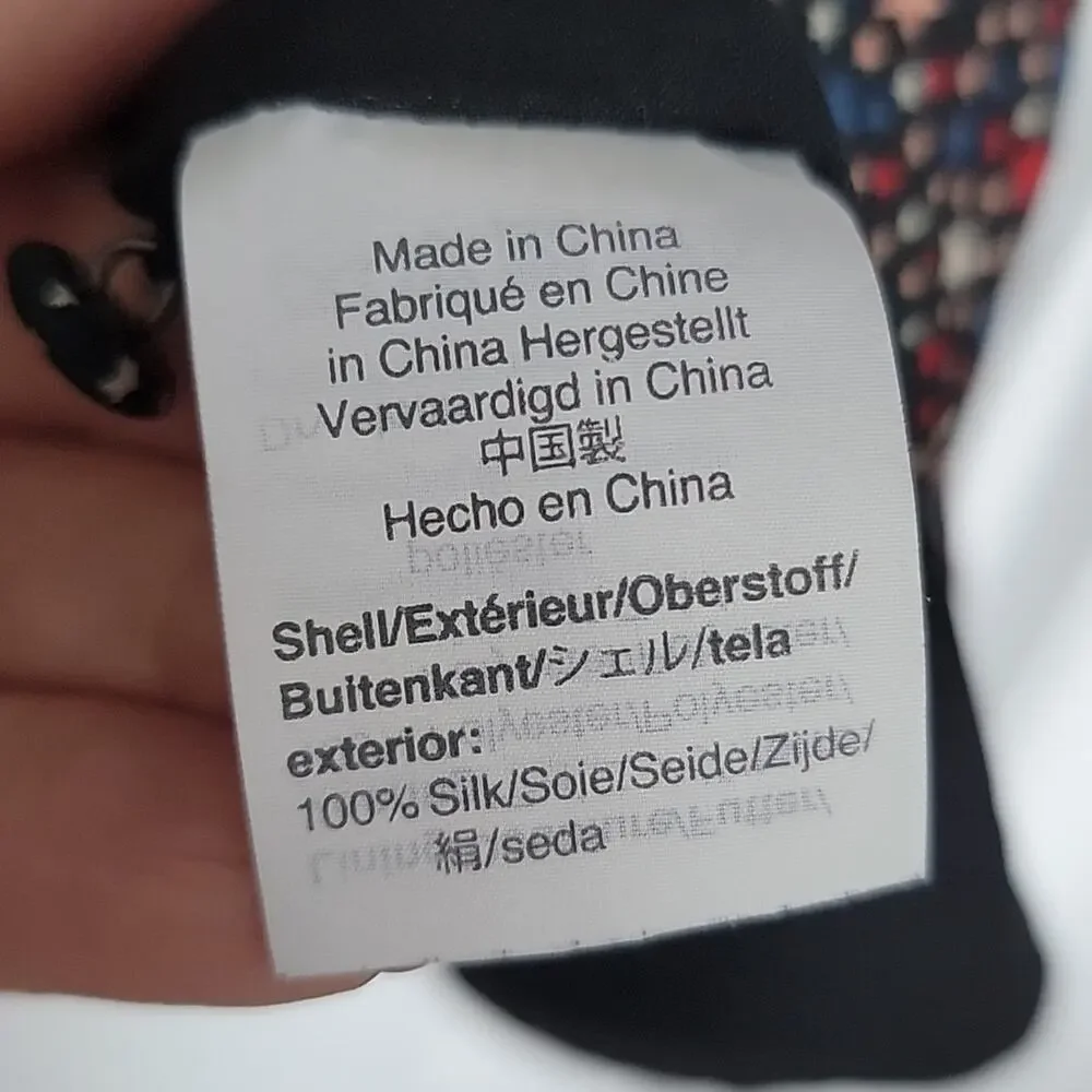 Madewell Balsam Silk Tie-Neck Dress in Starry Night Mediterranean, 12 - Picture 8 of 9